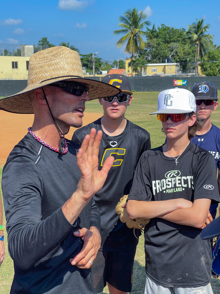 Nate teaching 3 players