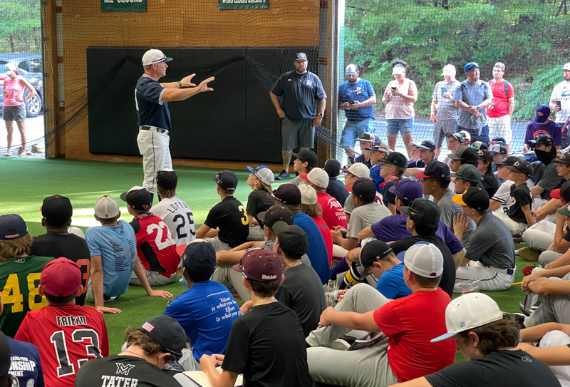 Trent talking to group