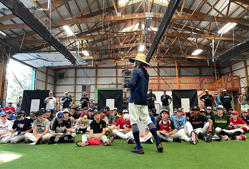 Nate teaching indoor camp